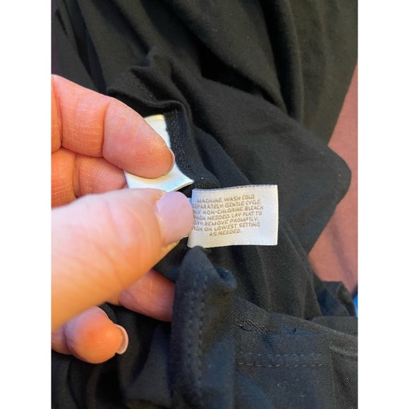 Chico’s Little Black Dress / Scoop Neck / Stretchy & Pleated / Size Large - Picture 5 of 9